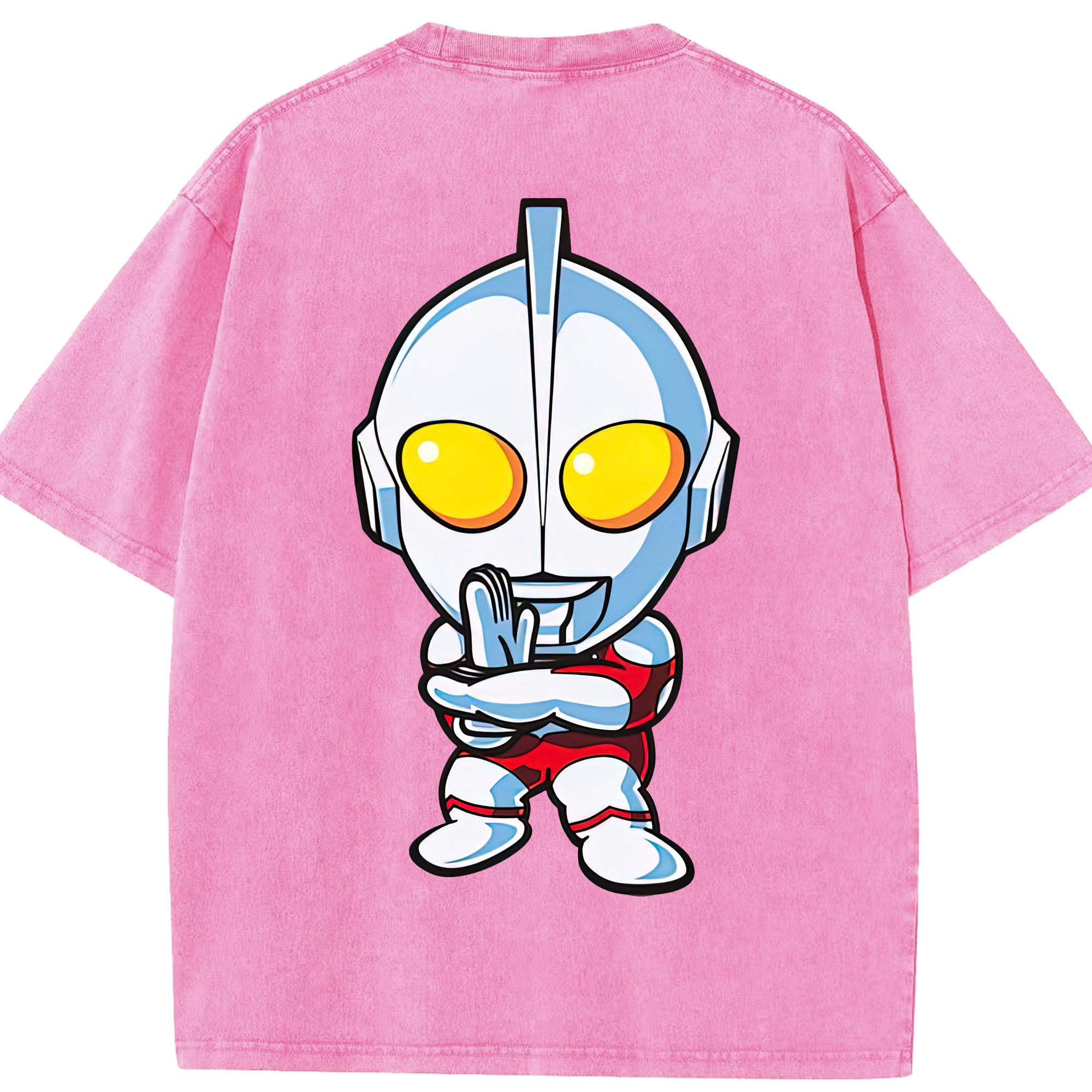 （画像用） ウルトラマン Ultraman 綿100% ヴィンテージ風 半袖Tシャツ（背面プリント）